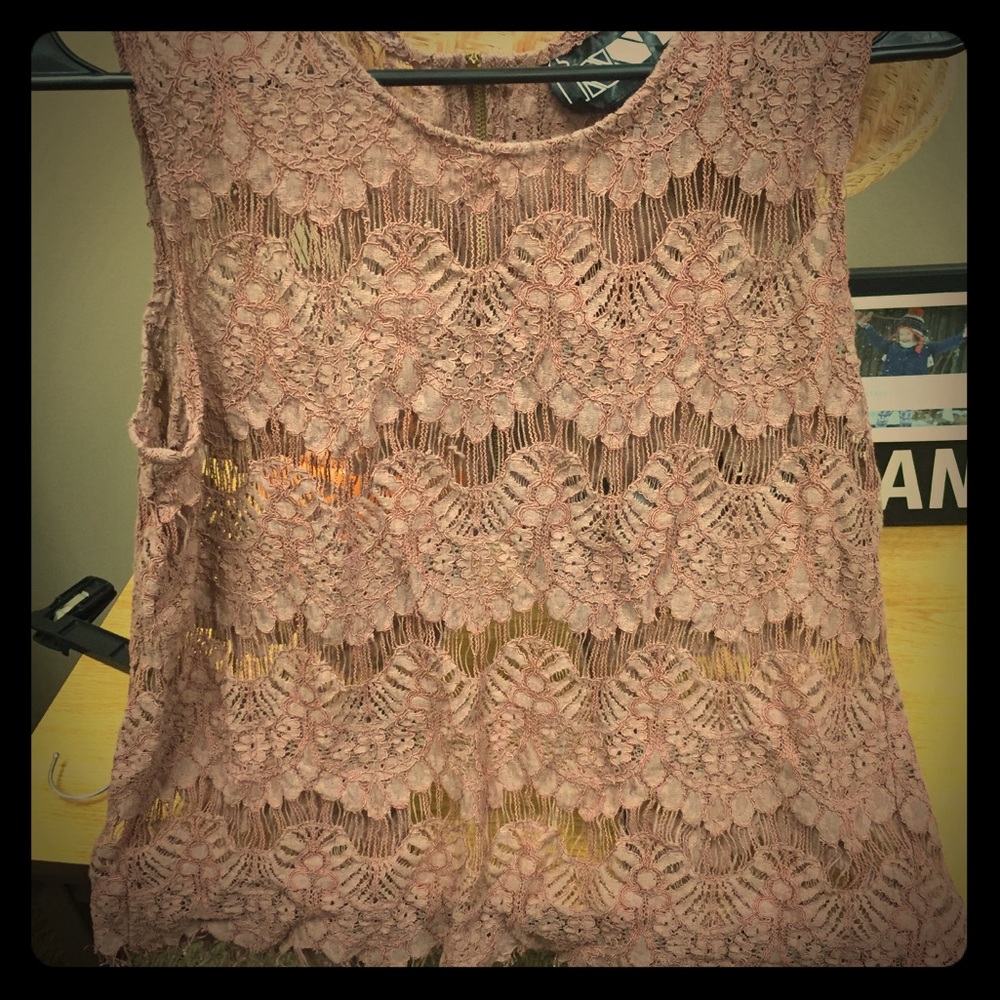 Mauve lace top